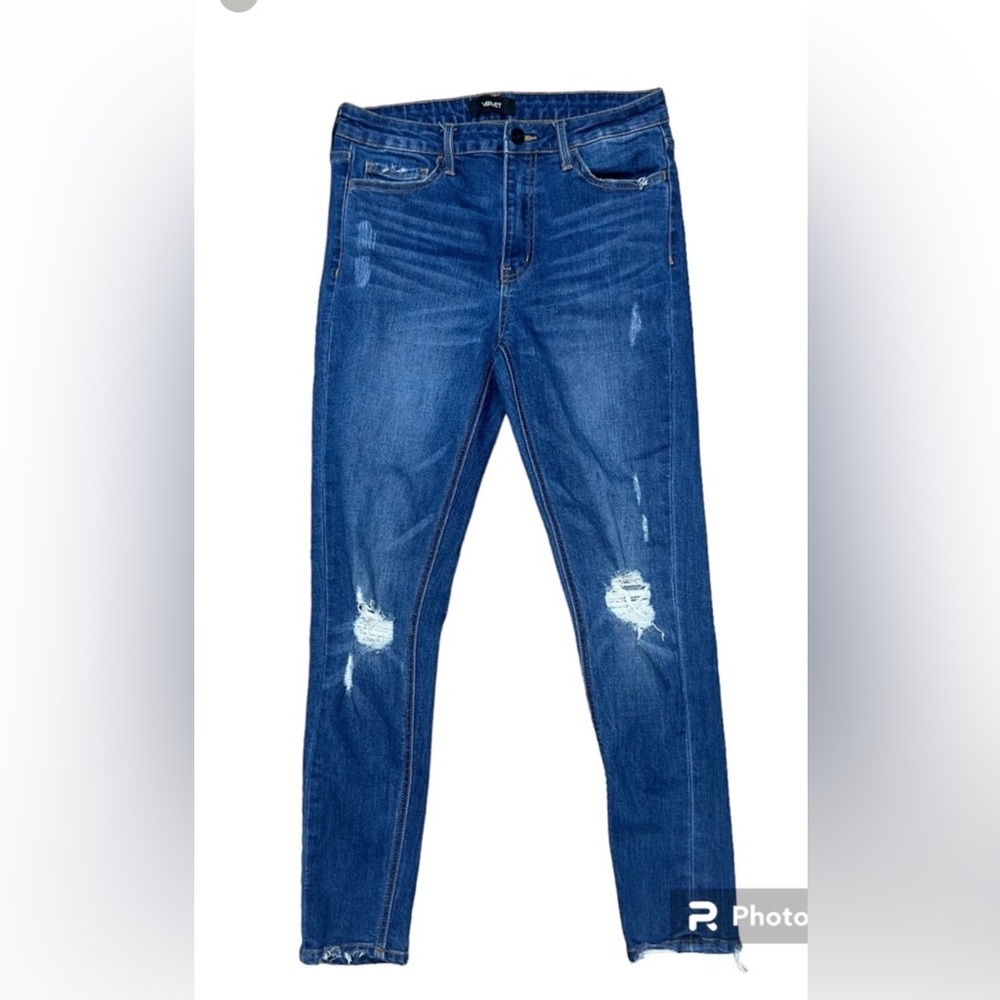 Vervet Jeans Blue Distressed Ankle Skinny Fit size 28